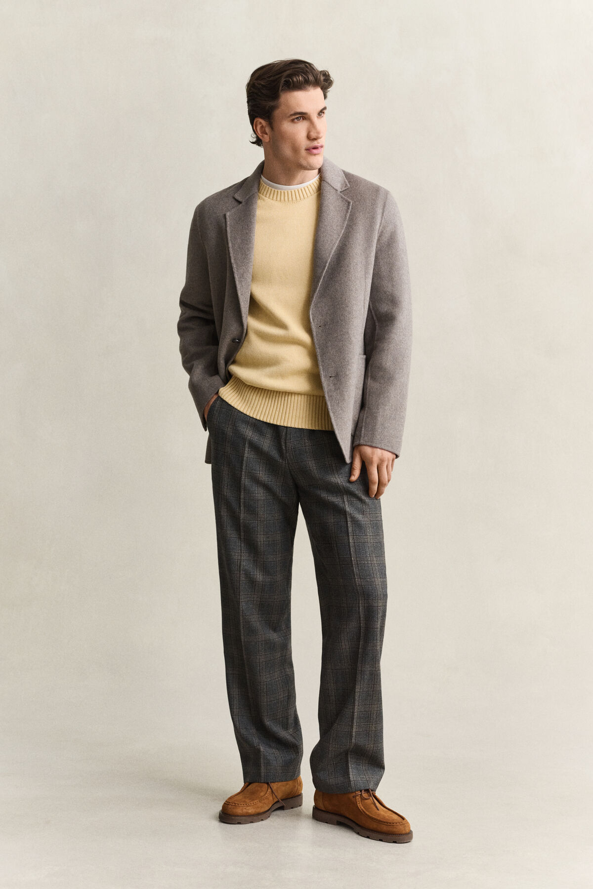 Handstitched Blazer — MIST TAUPE