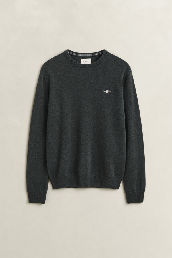 Lambswool Crew Neck Sweater — DARK MOSS GREEN