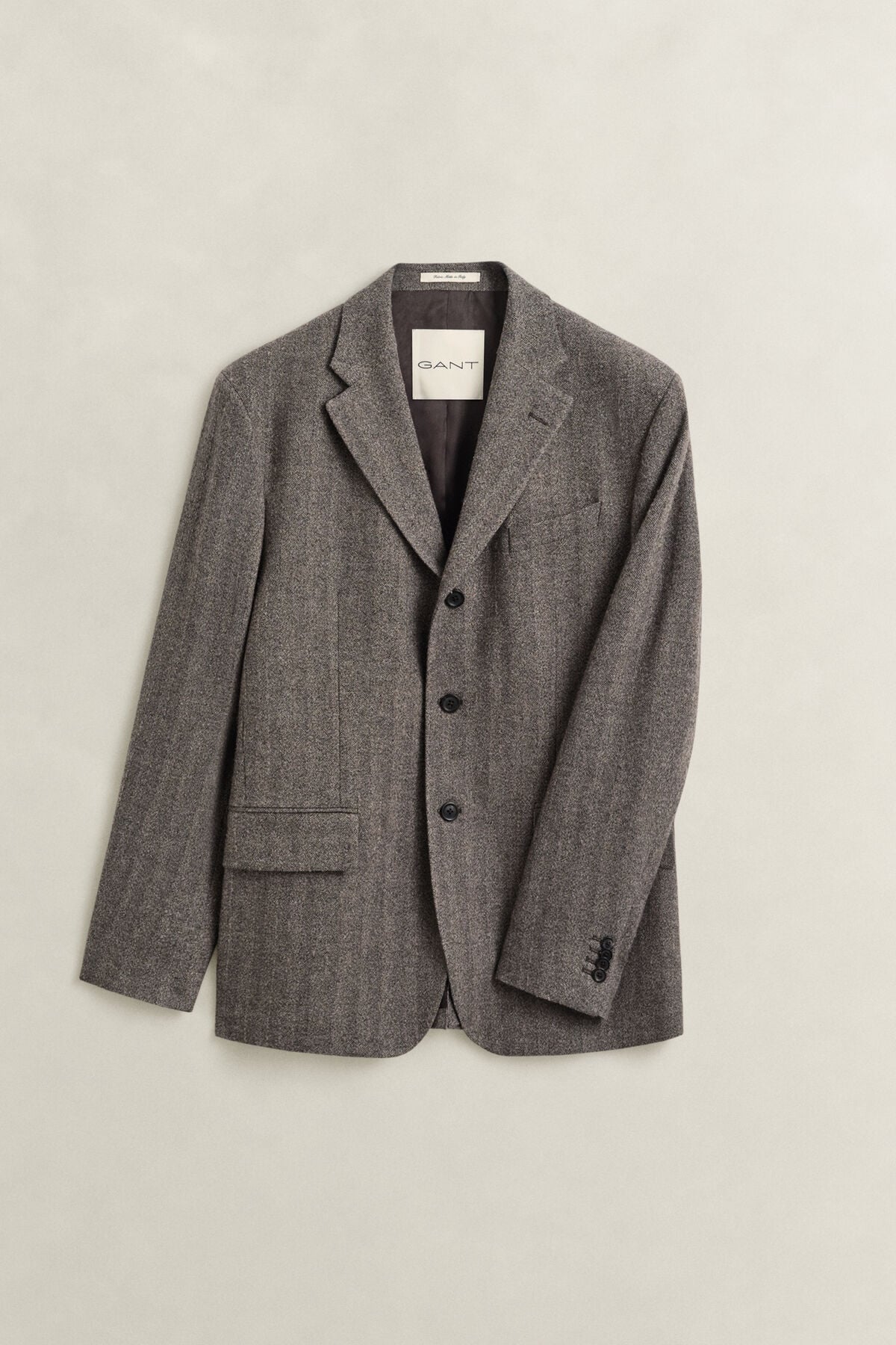 Pinstriped Suit Jacket — SHADOW BROWN