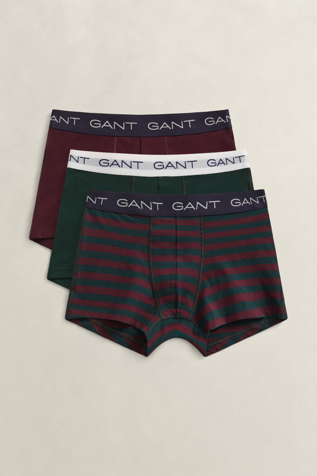 3-Pack Striped Trunks Gift Box — TARTAN GREEN