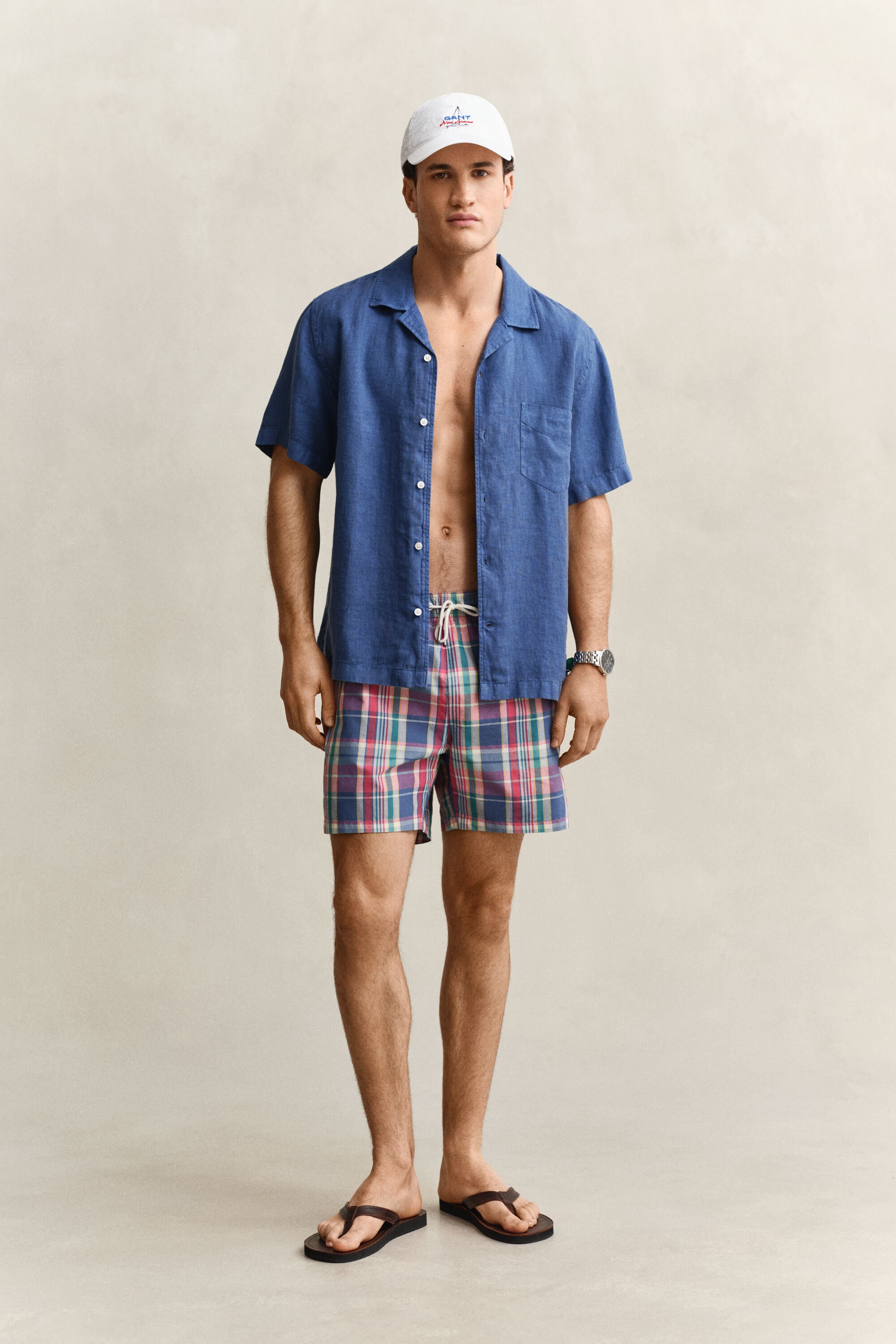 Madras Checked Swim Shorts
