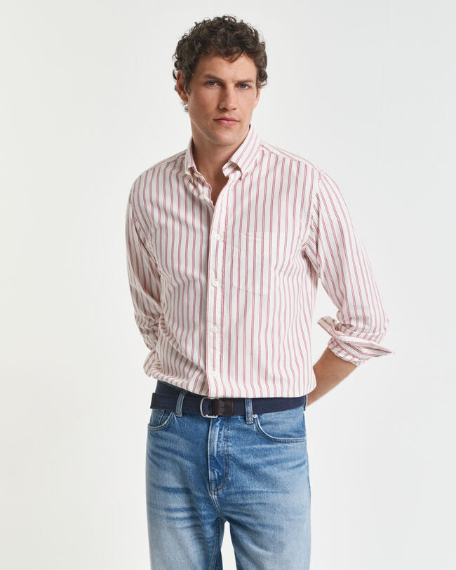 Regular Fit Striped Archive Poplin Shirt