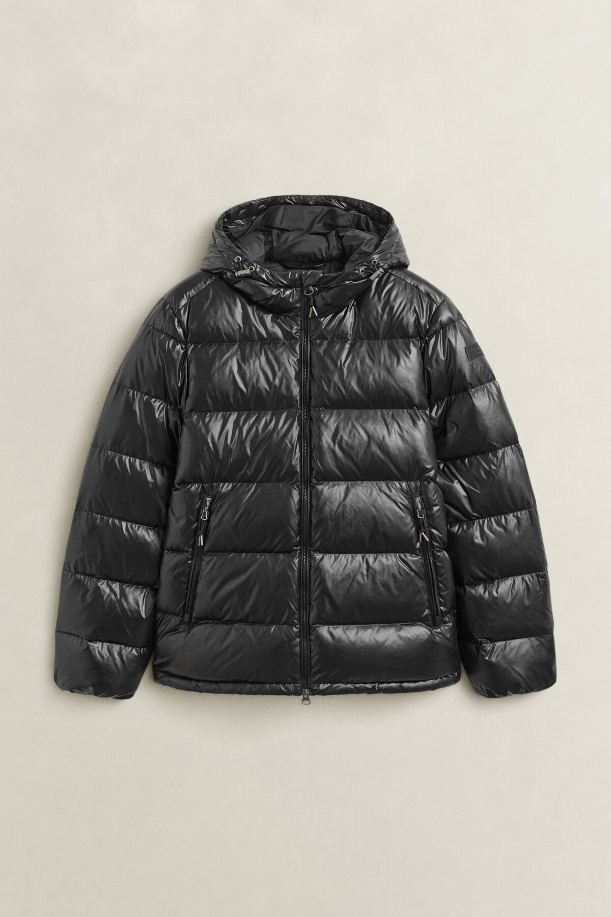 Shiny Down Jacket — BLACK