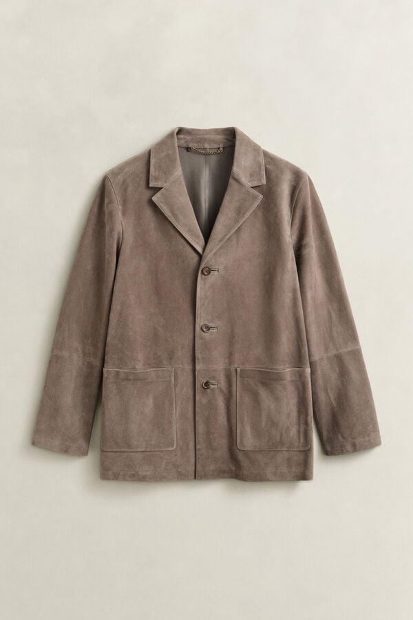 Suede Blazer — FADED TAUPE