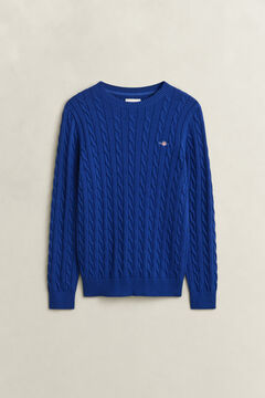 Classic Cable Knit Sweater — CRISP BLUE 1