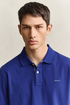 Contrast Piqué Polo Shirt — CRISP BLUE 3