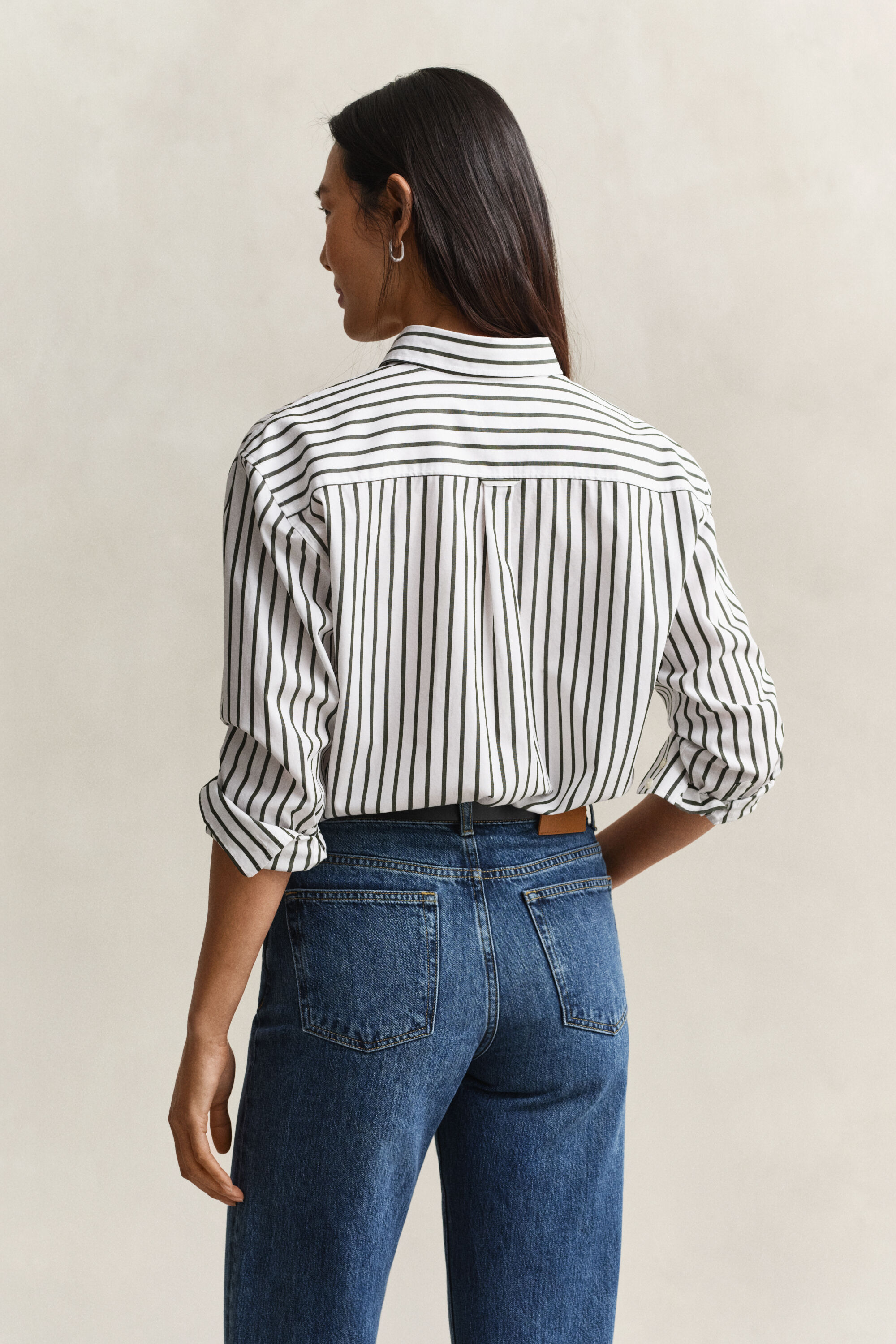 Relaxed Fit Striped Classic Poplin Shirt