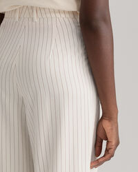 Wide Leg Pleated Pinstripe Pants