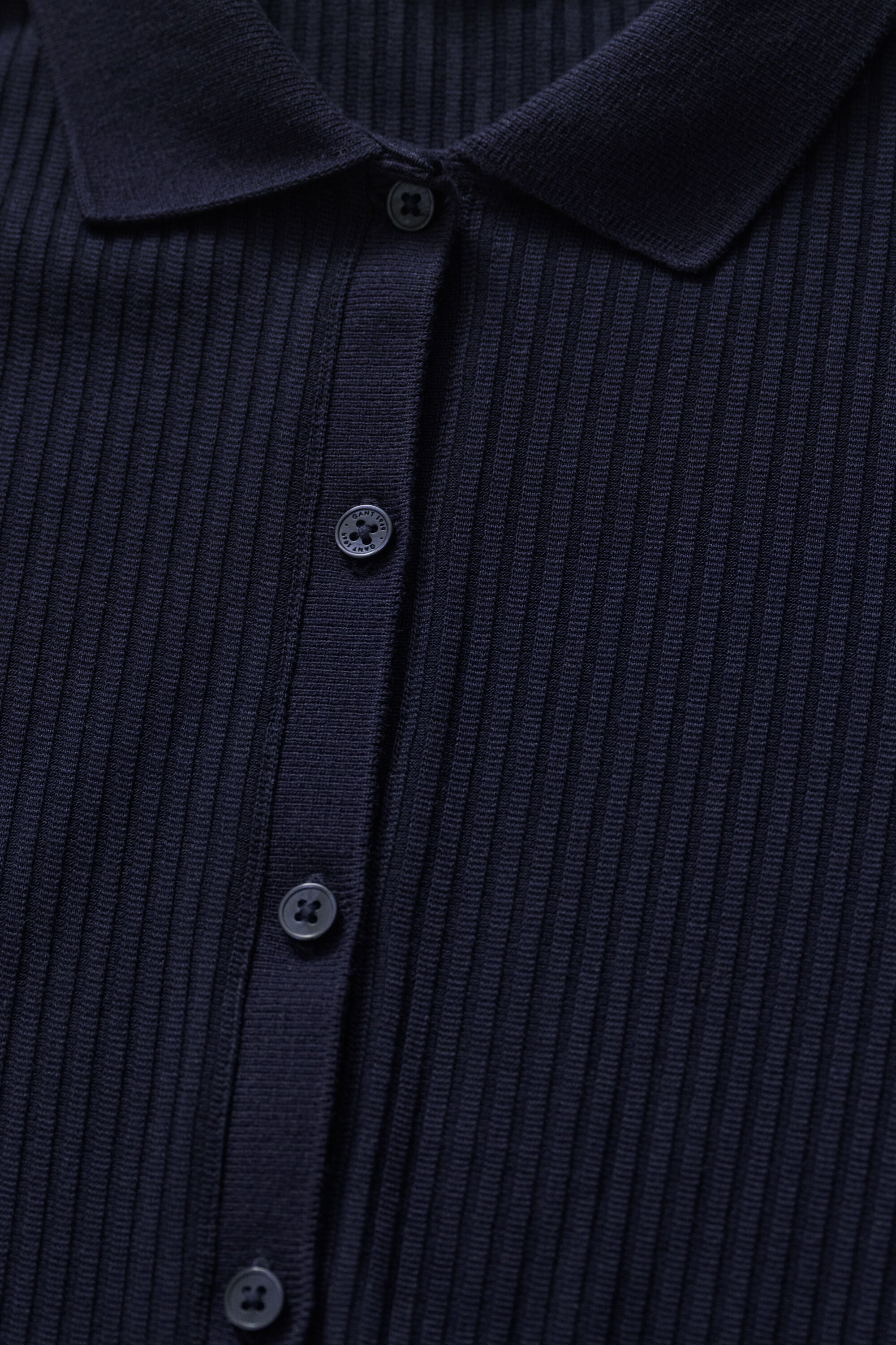 Slim Ribbed Polo Dress