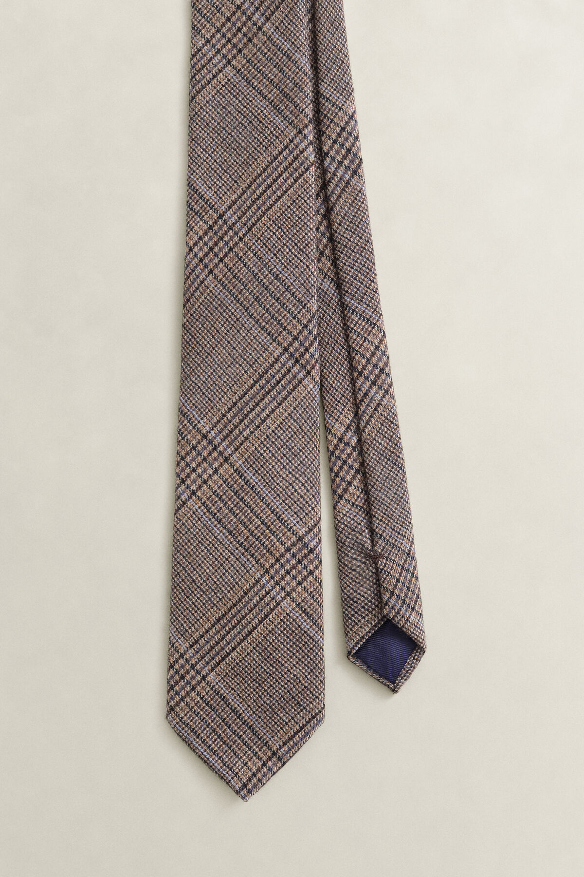 Glen Check Tie — LIGHT TAUPE