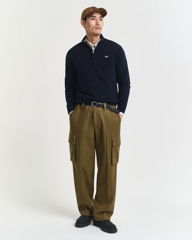 Superfine Lambswool Half-Zip Sweater