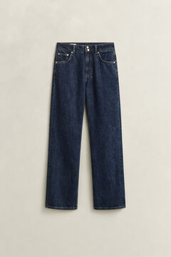 Relaxed Buttoned Jeans — DARK BLUE WORN IN 1
