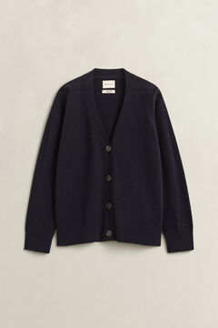 Superfine Lambswool Cardigan — EVENING BLUE 1