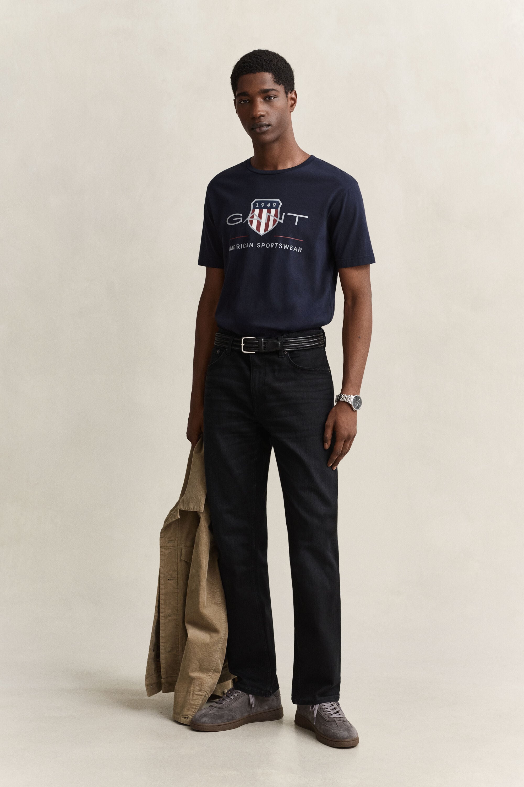 Archive Shield T-Shirt — EVENING BLUE
