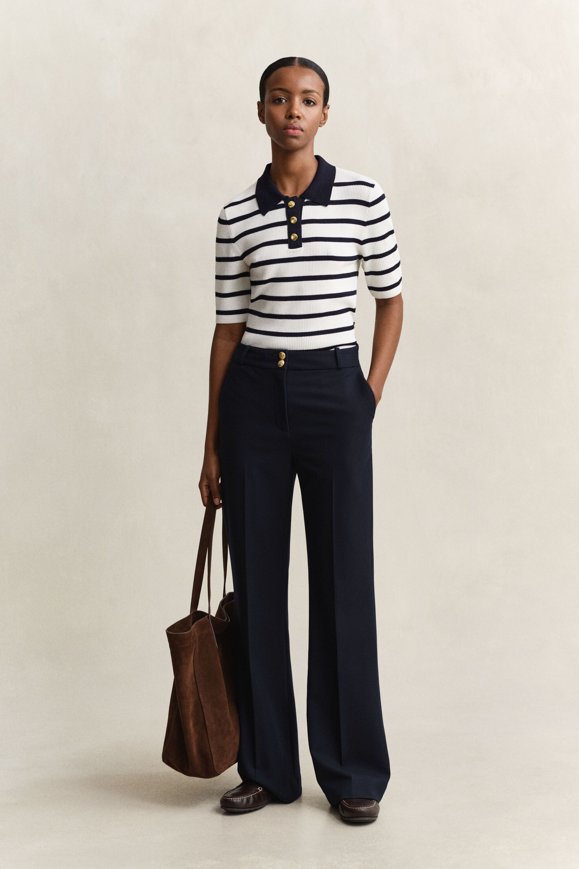 Striped Knitted Rugger