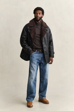 Wool Mouliné Blend Turtleneck Sweater — EVENING BLUE 6
