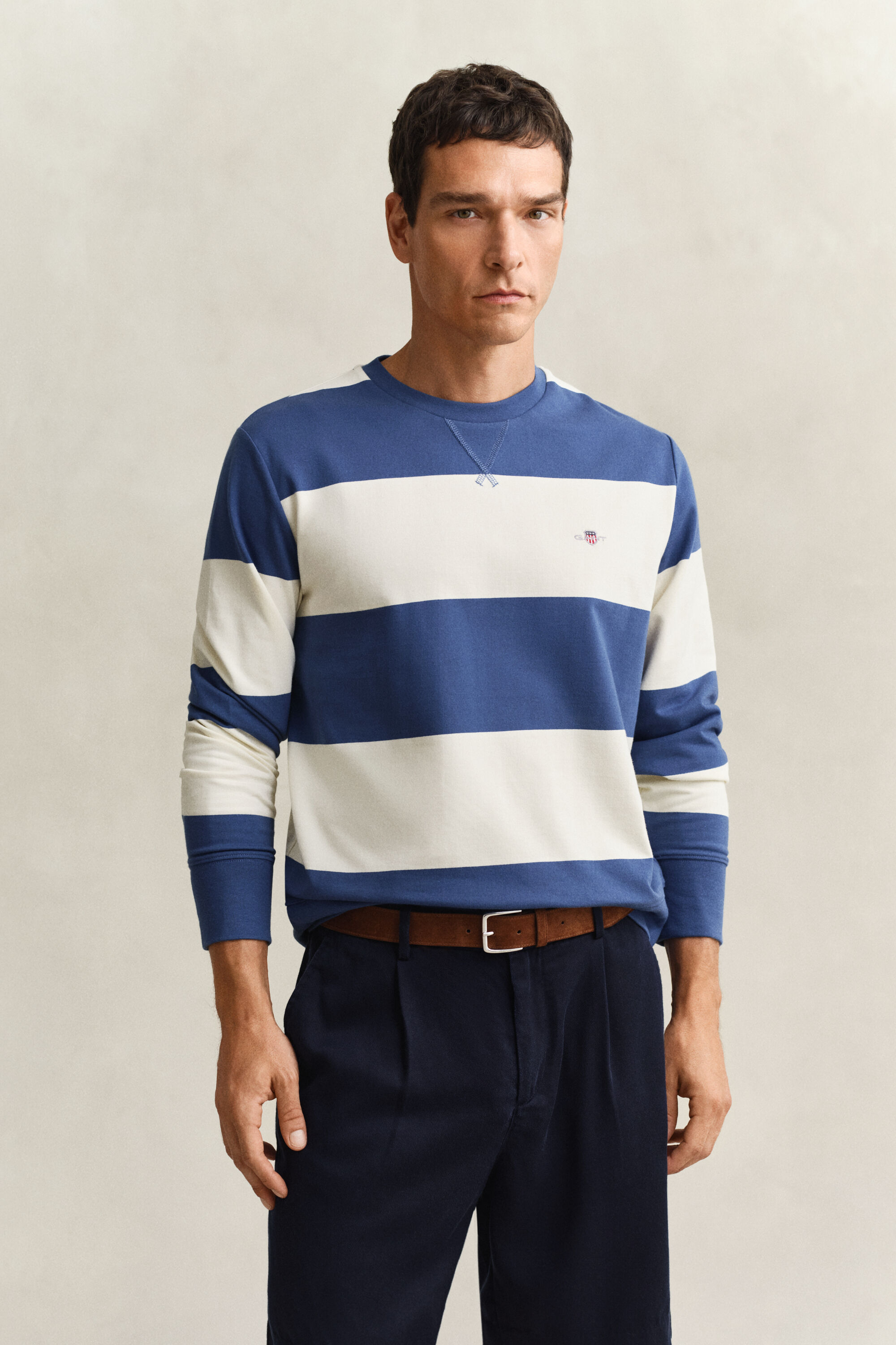 Striped Crew Neck Sweatshirt