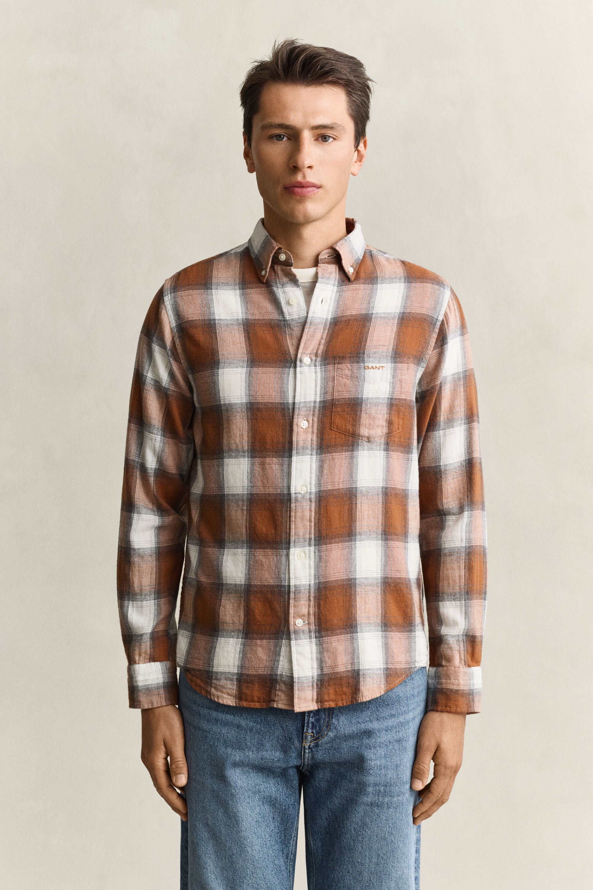 Checked Windblown Flannel Shirt