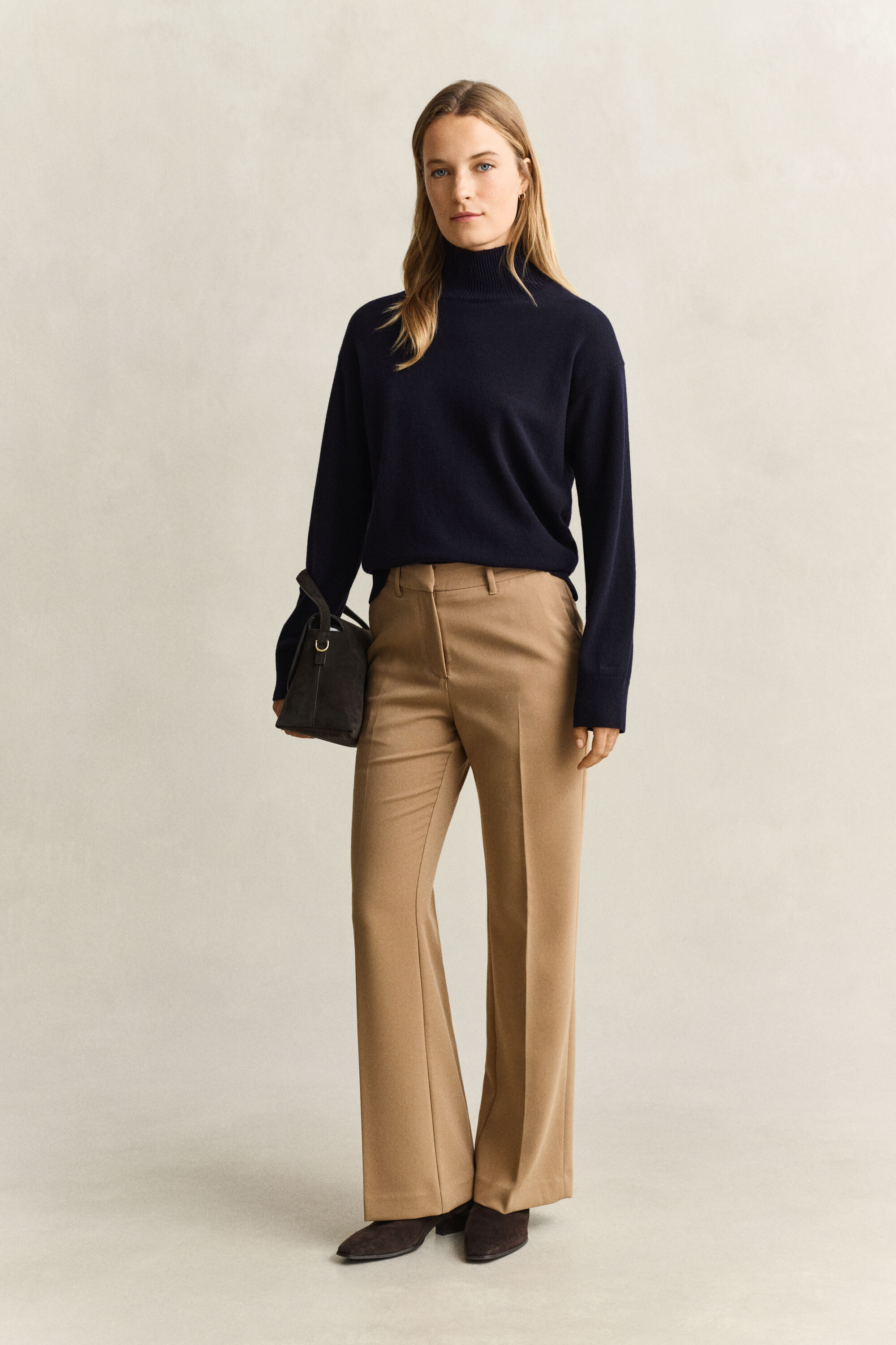 Superfine Lambswool Mock Neck Sweater