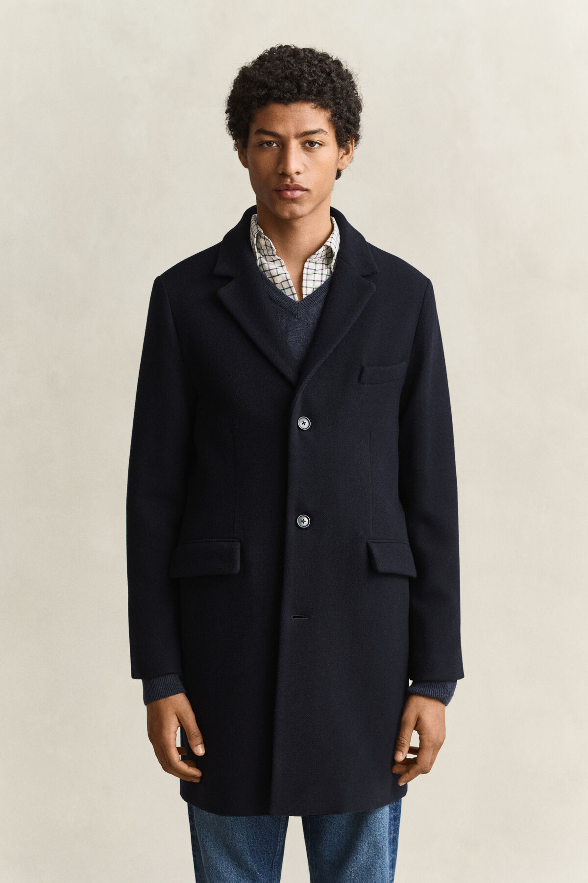 Wool Coat — EVENING BLUE