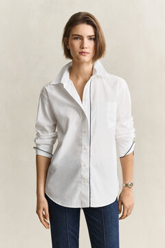 Piping Detail Shirt — WHITE 7