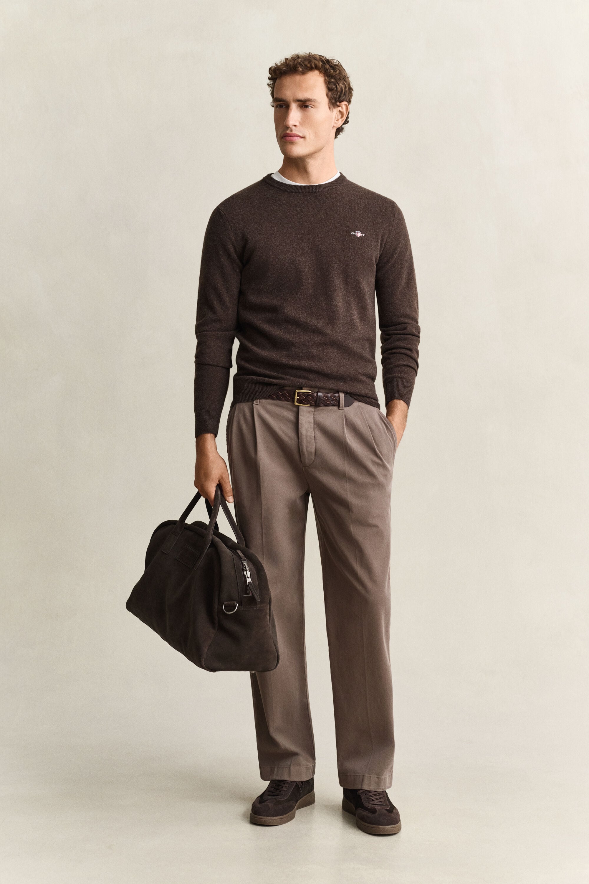 Brushed Cotton Chinos — FADED TAUPE