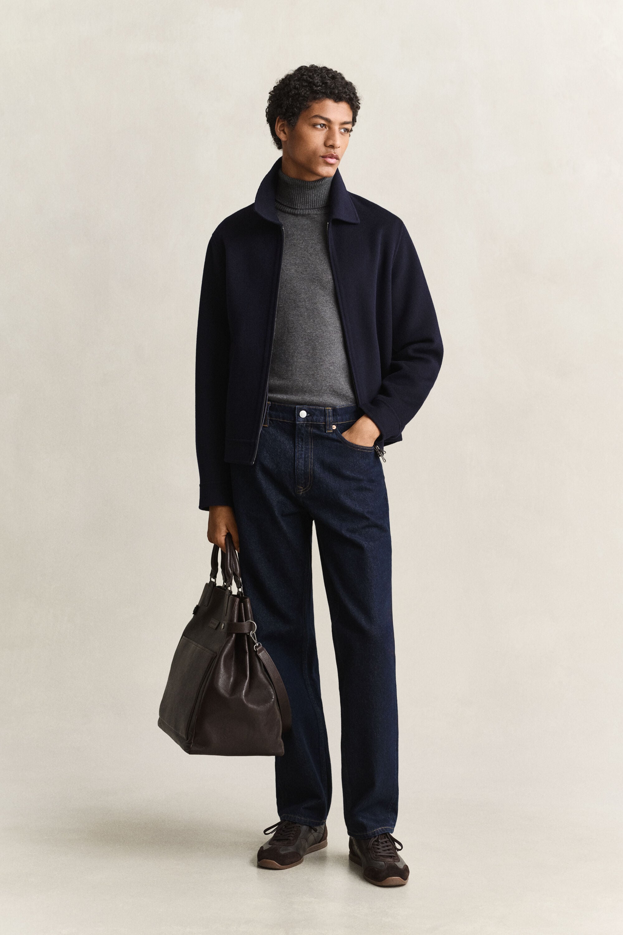 Cotton Wool Turtleneck Sweater