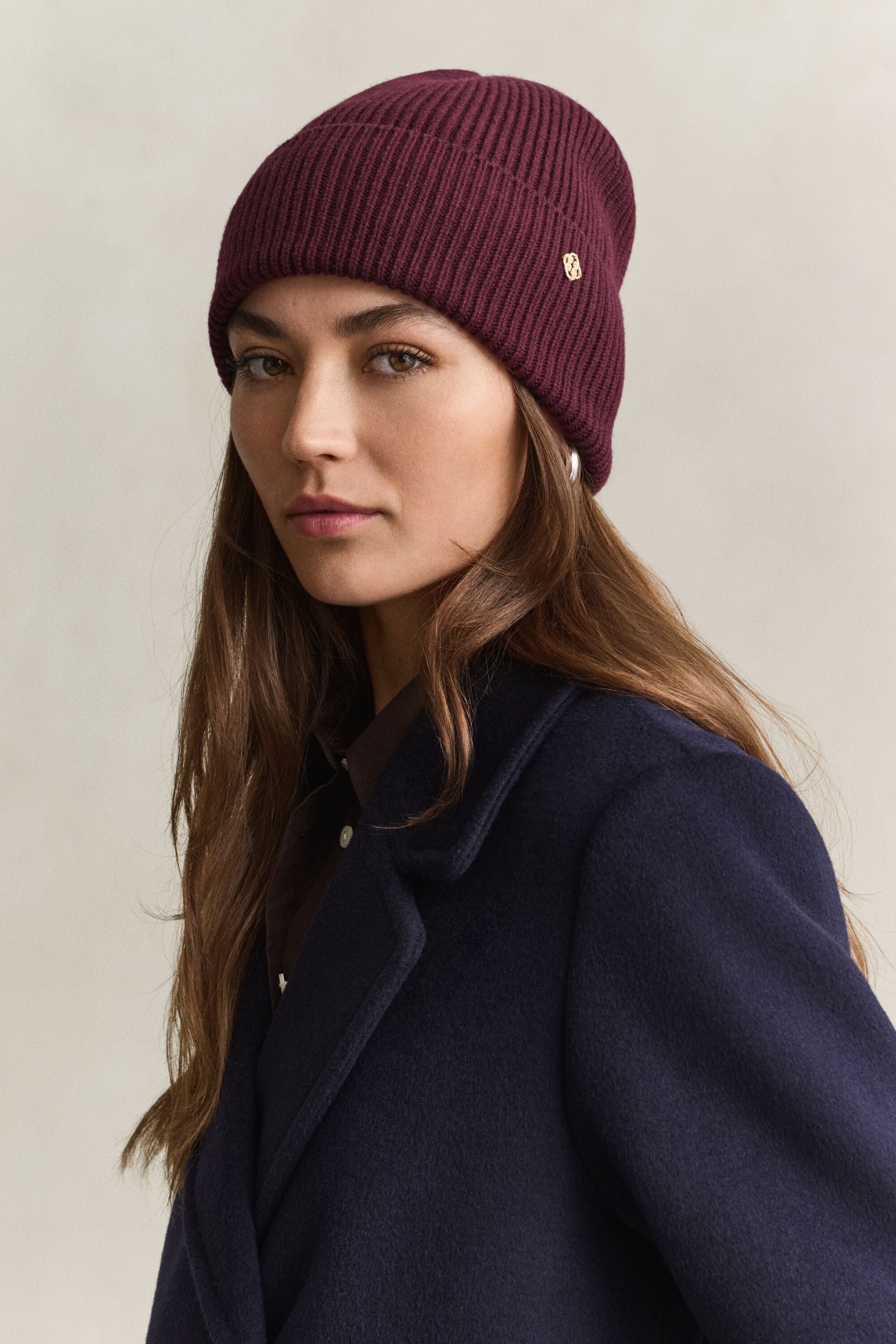 Ribbed Wool Beanie