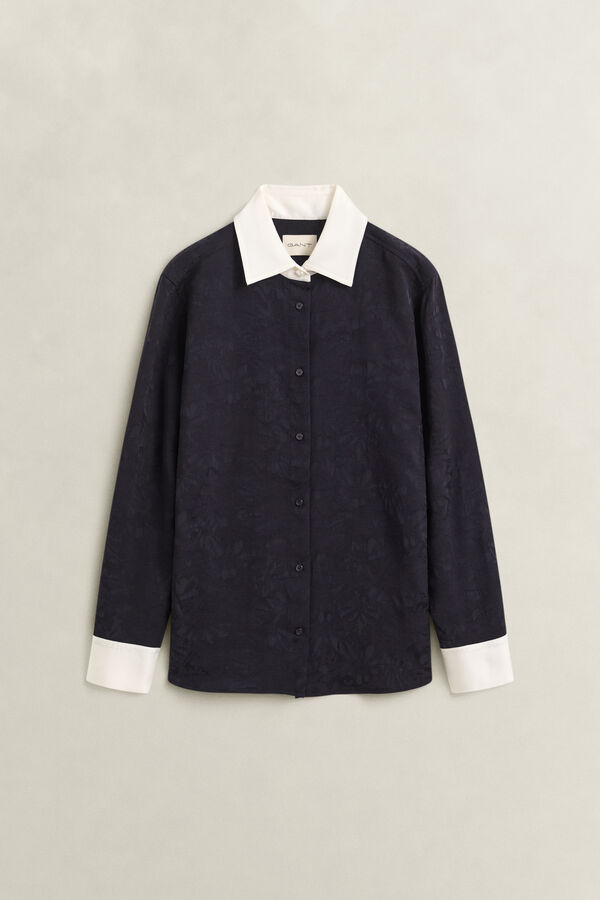 Jacquard Shirt — EVENING BLUE