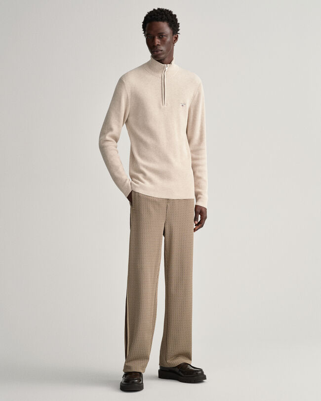 Rib Texture Half-Zip Sweater