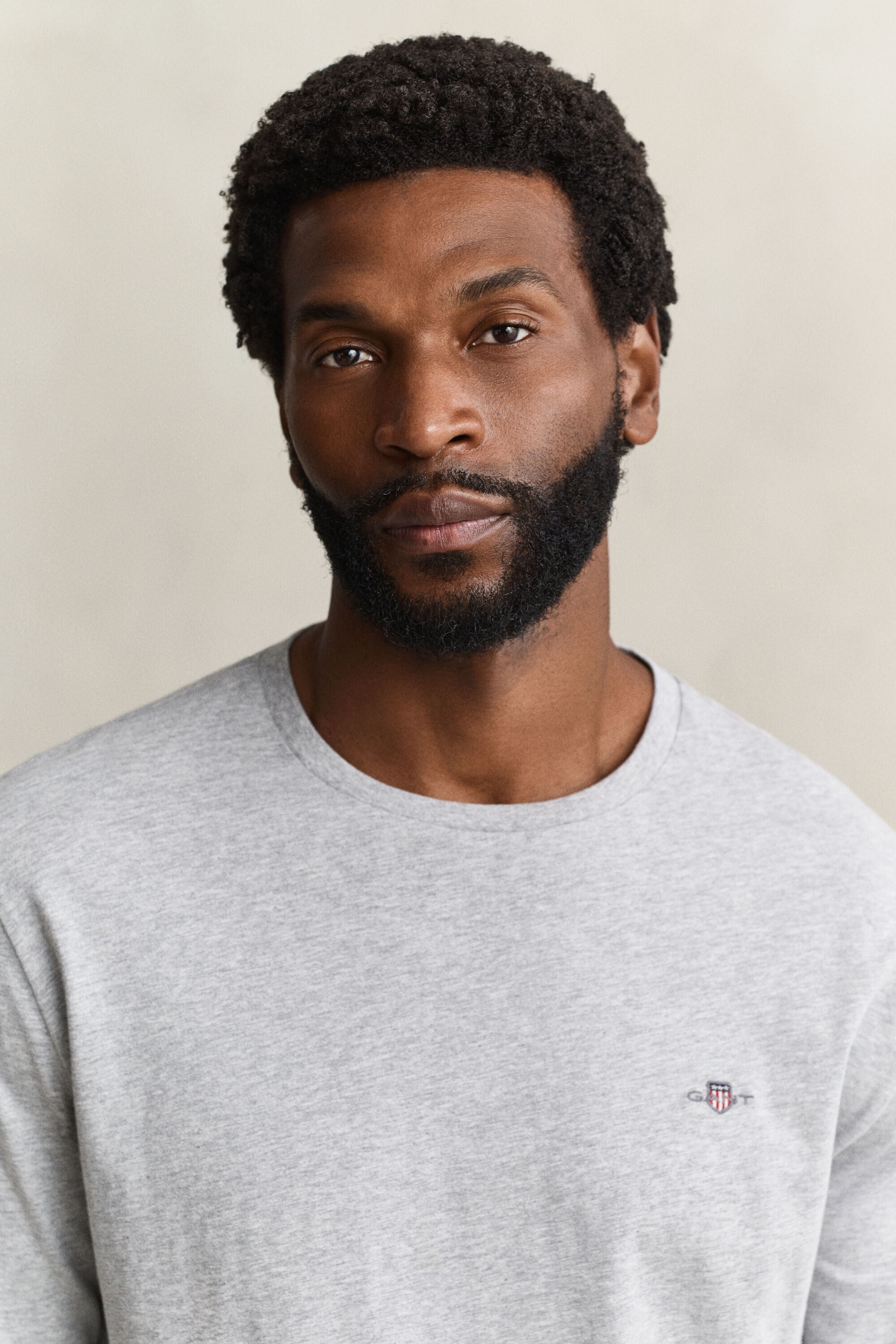 Shield Long Sleeve T-Shirt — GREY MELANGE