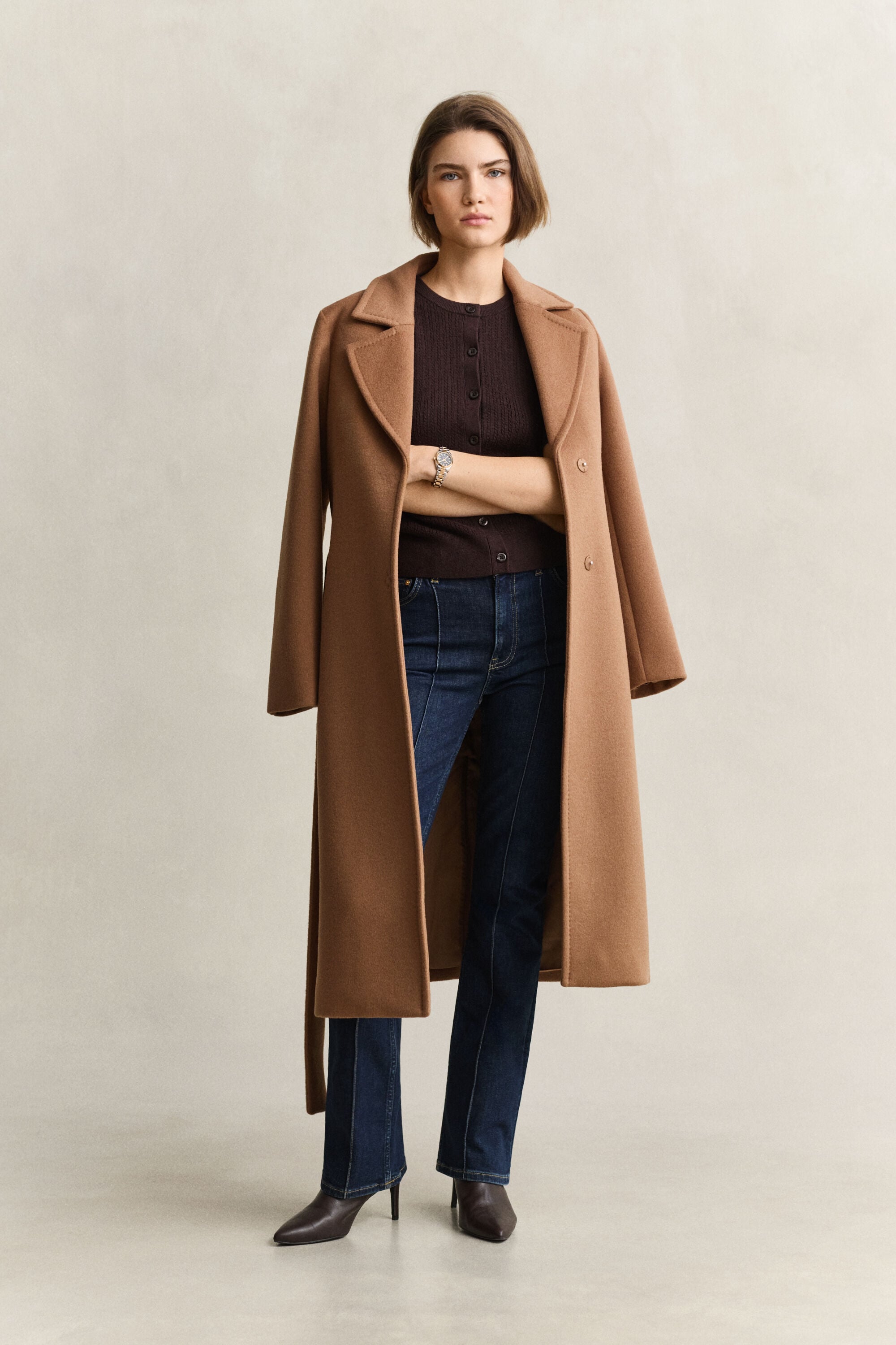 Cable Knit Short Sleeve Cardigan