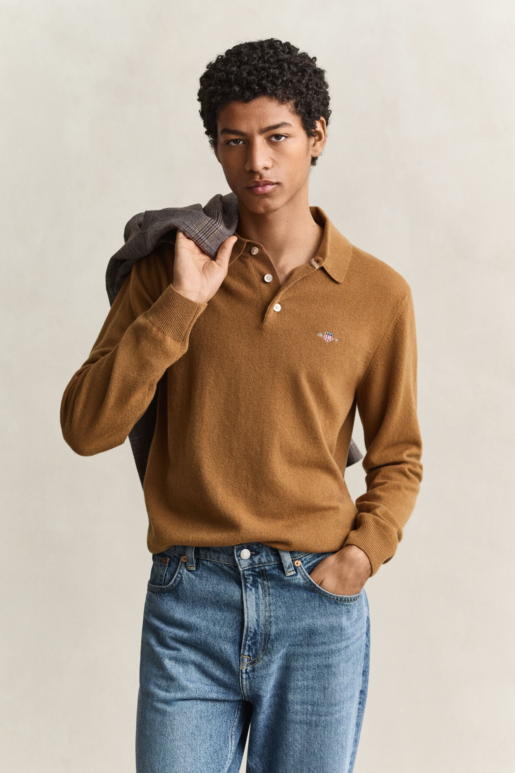 Superfine Lambswool Polo Sweater