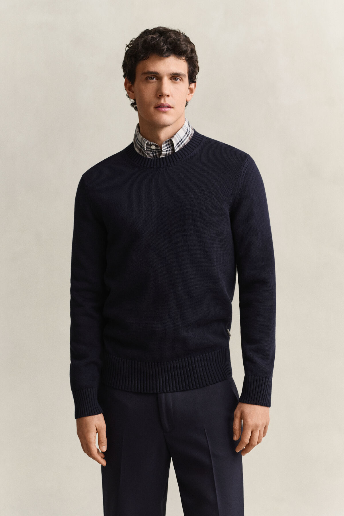 Supima Cotton Sweater — EVENING BLUE