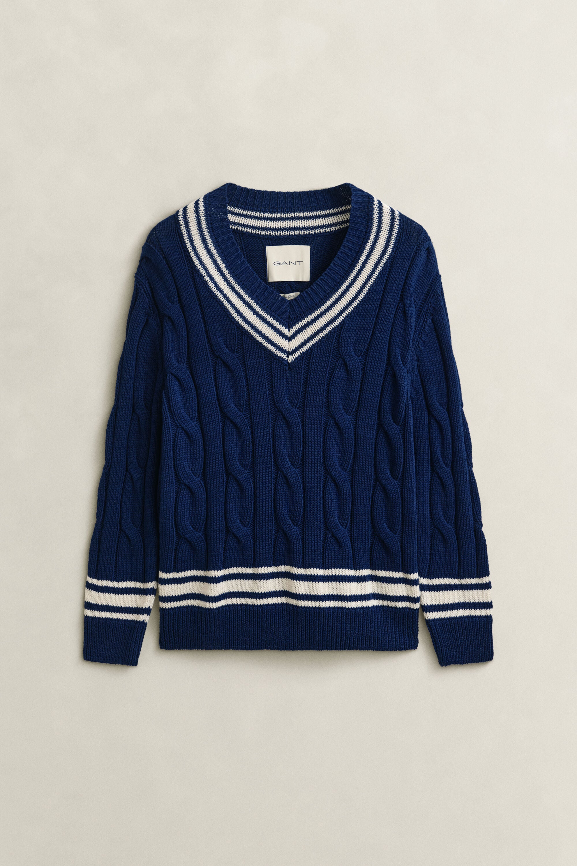 Cable Knit V-Neck Sweater