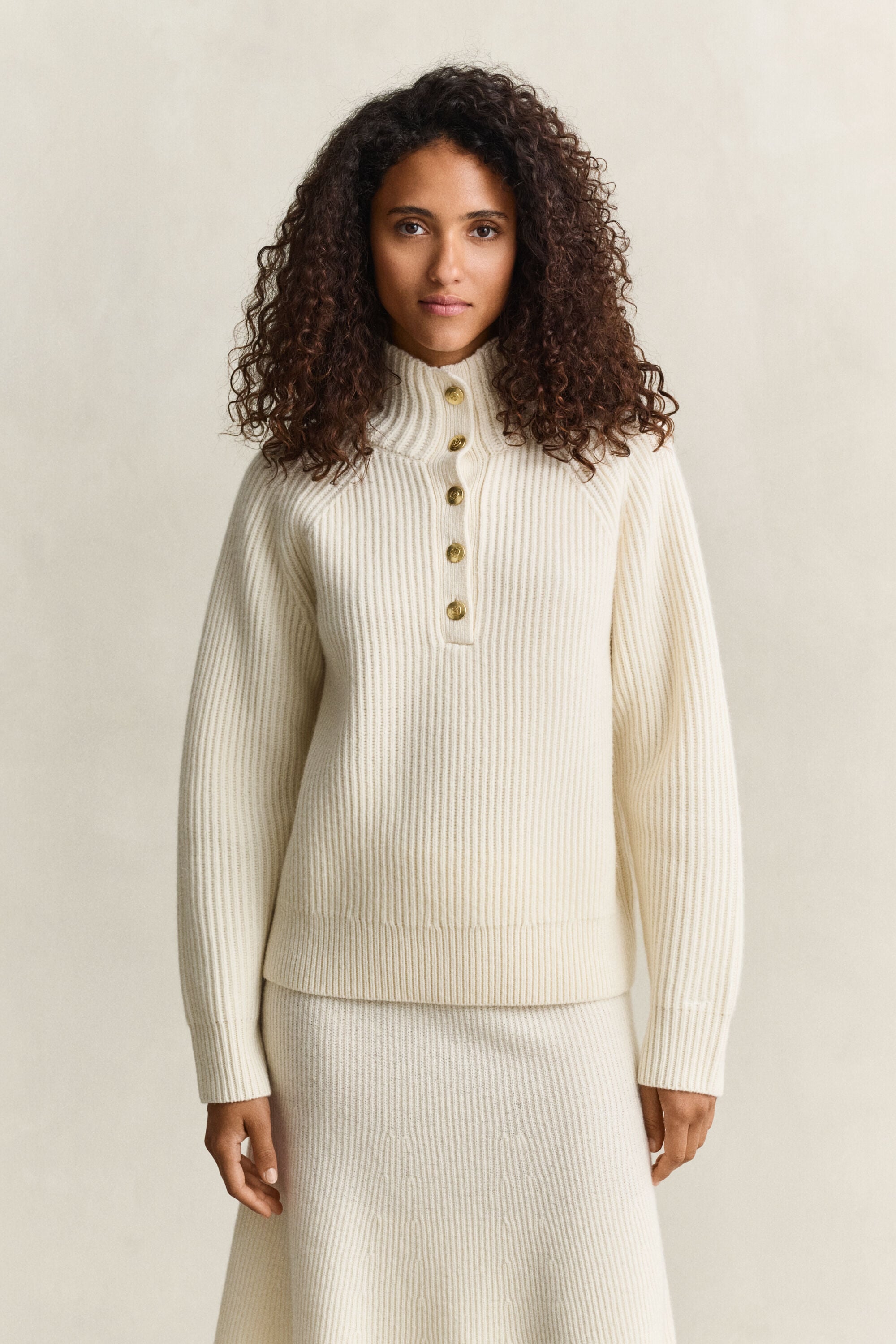 Buttoned Lambswool Sweater