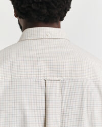 Oversized Fit Checked Luxury Oxford Shirt