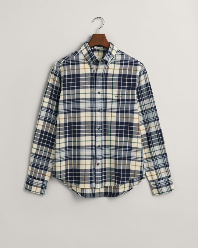 Regular Fit Plaid Flannel Checked Shirt