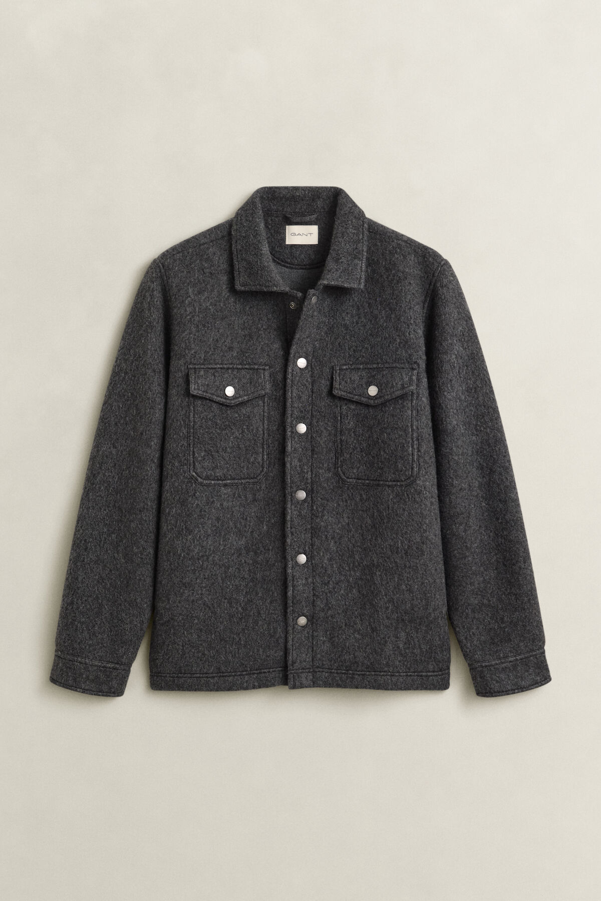 Fleece Overshirt — CHARCOAL MELANGE