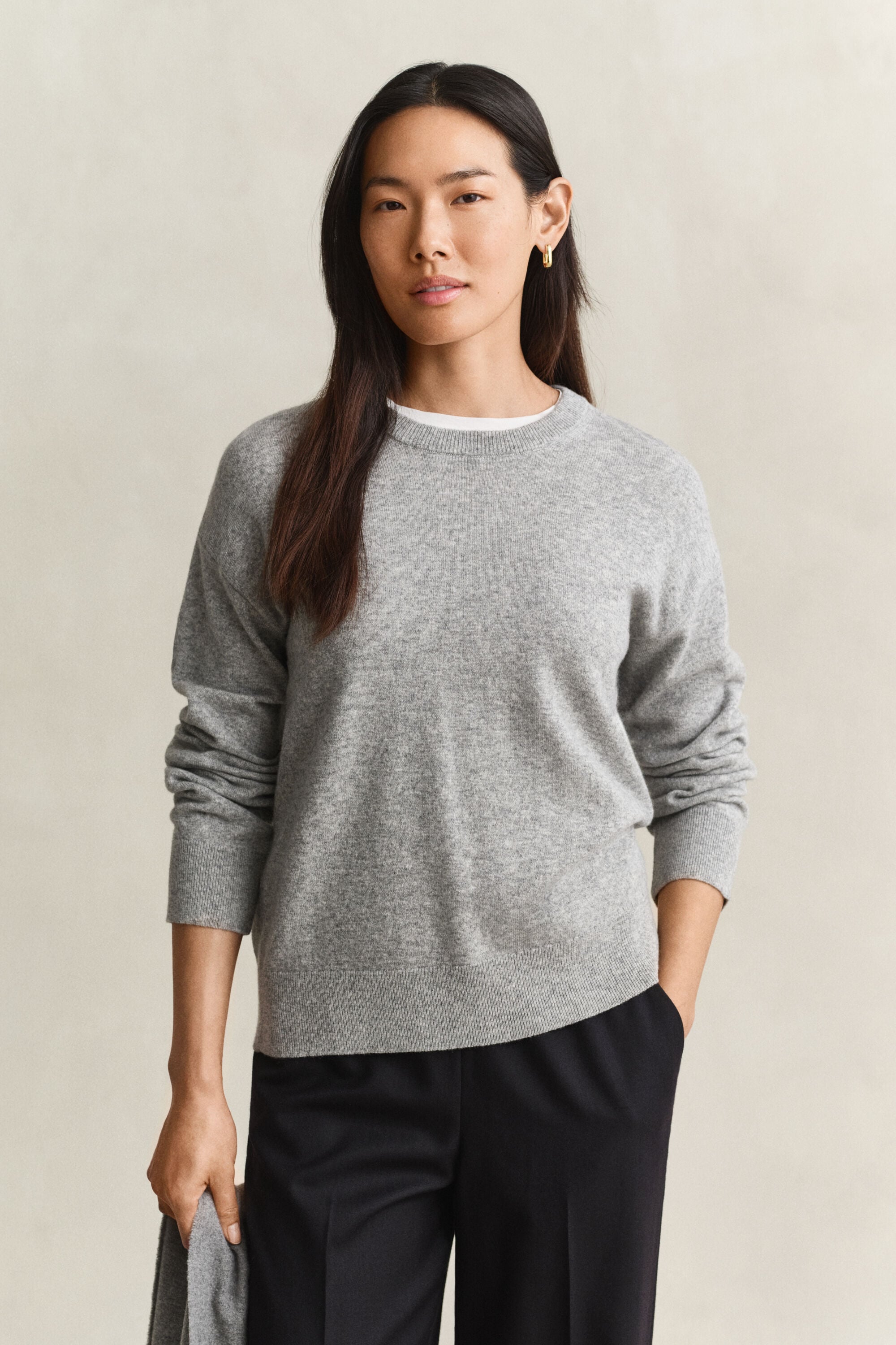 Superfine Lambswool Crew Neck Sweater