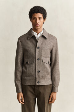 Mélange Wool Jacket — FADED TAUPE 6