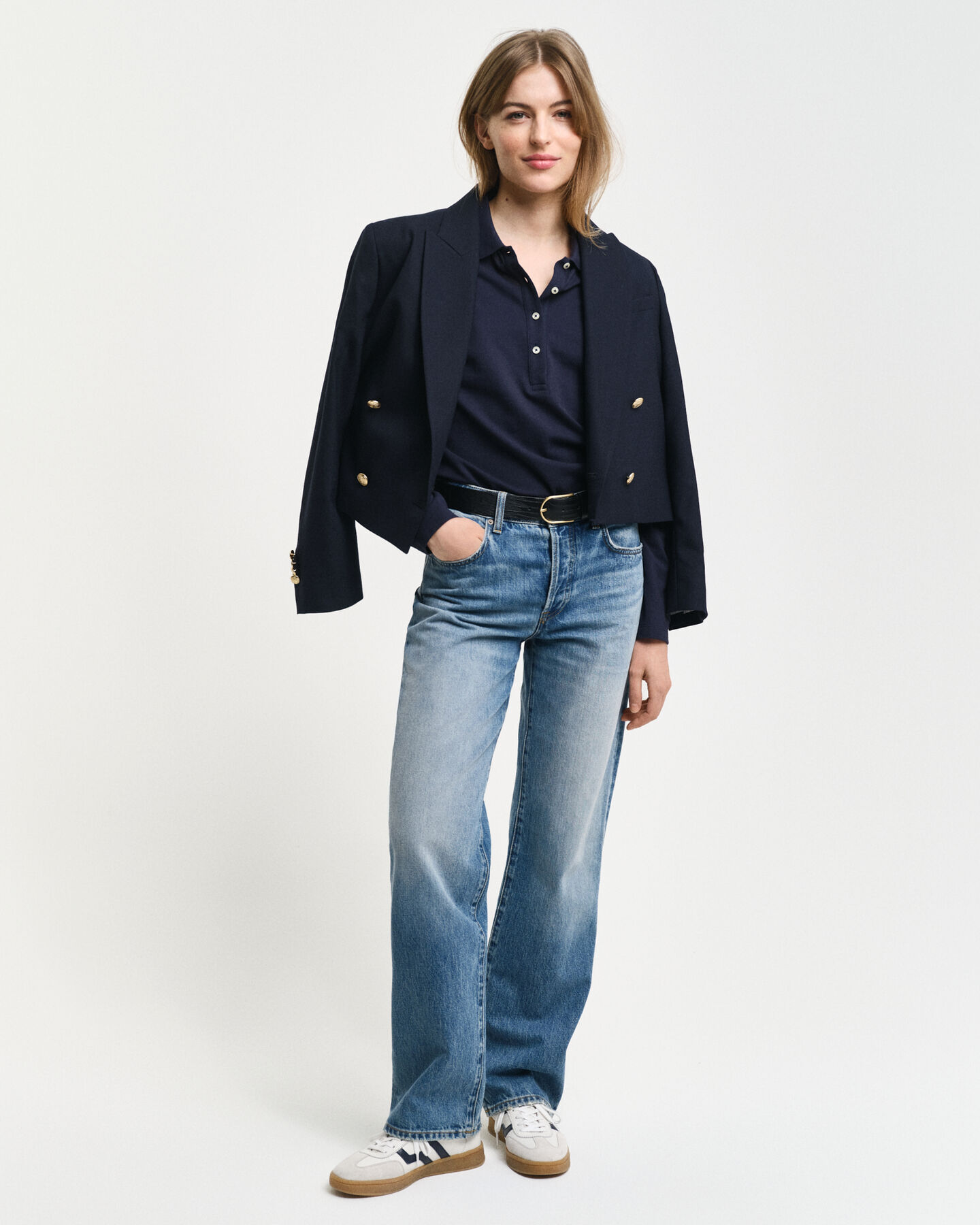 Shield Long Sleeve Piqué Polo Shirt