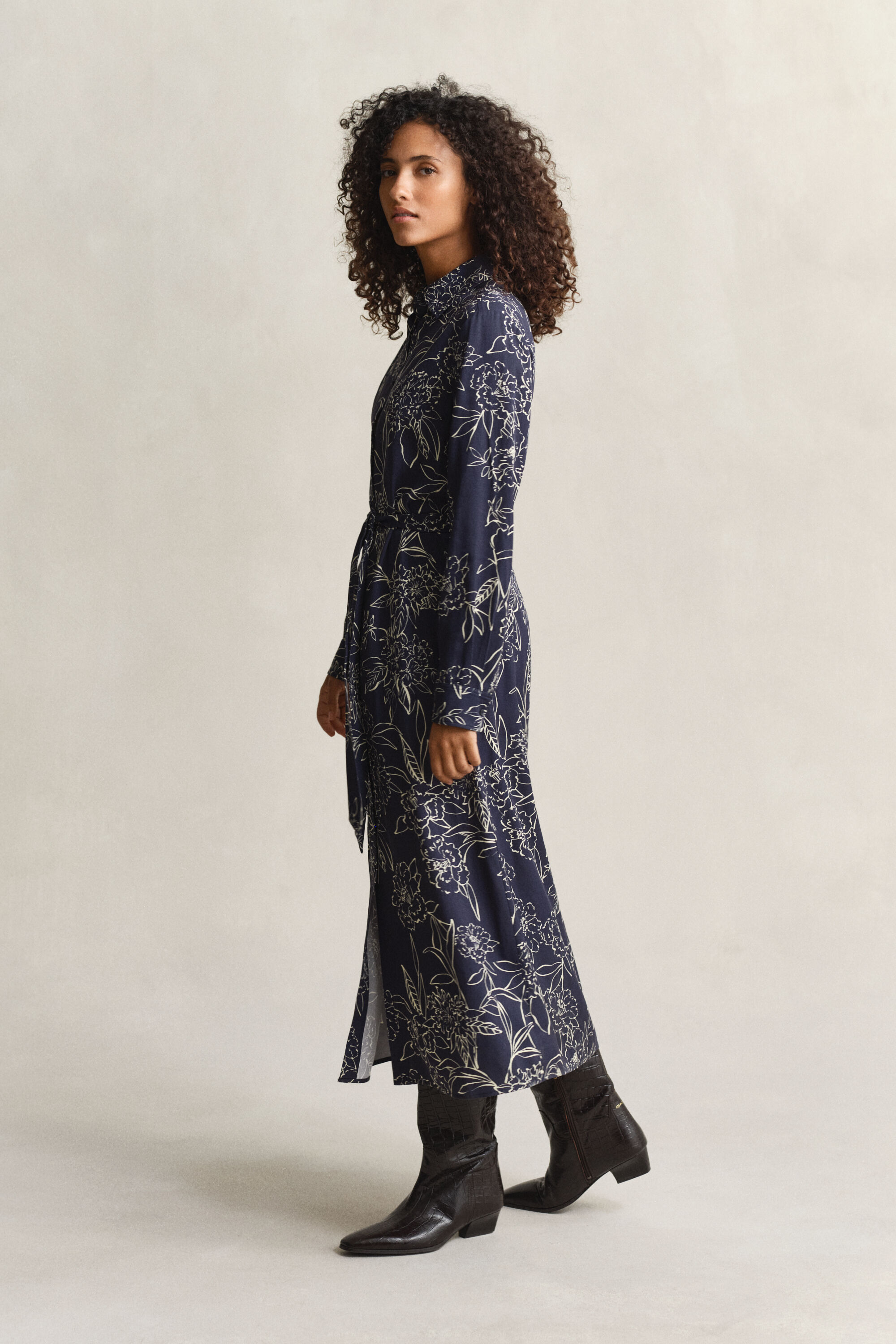 Floral Print Shirt Dress