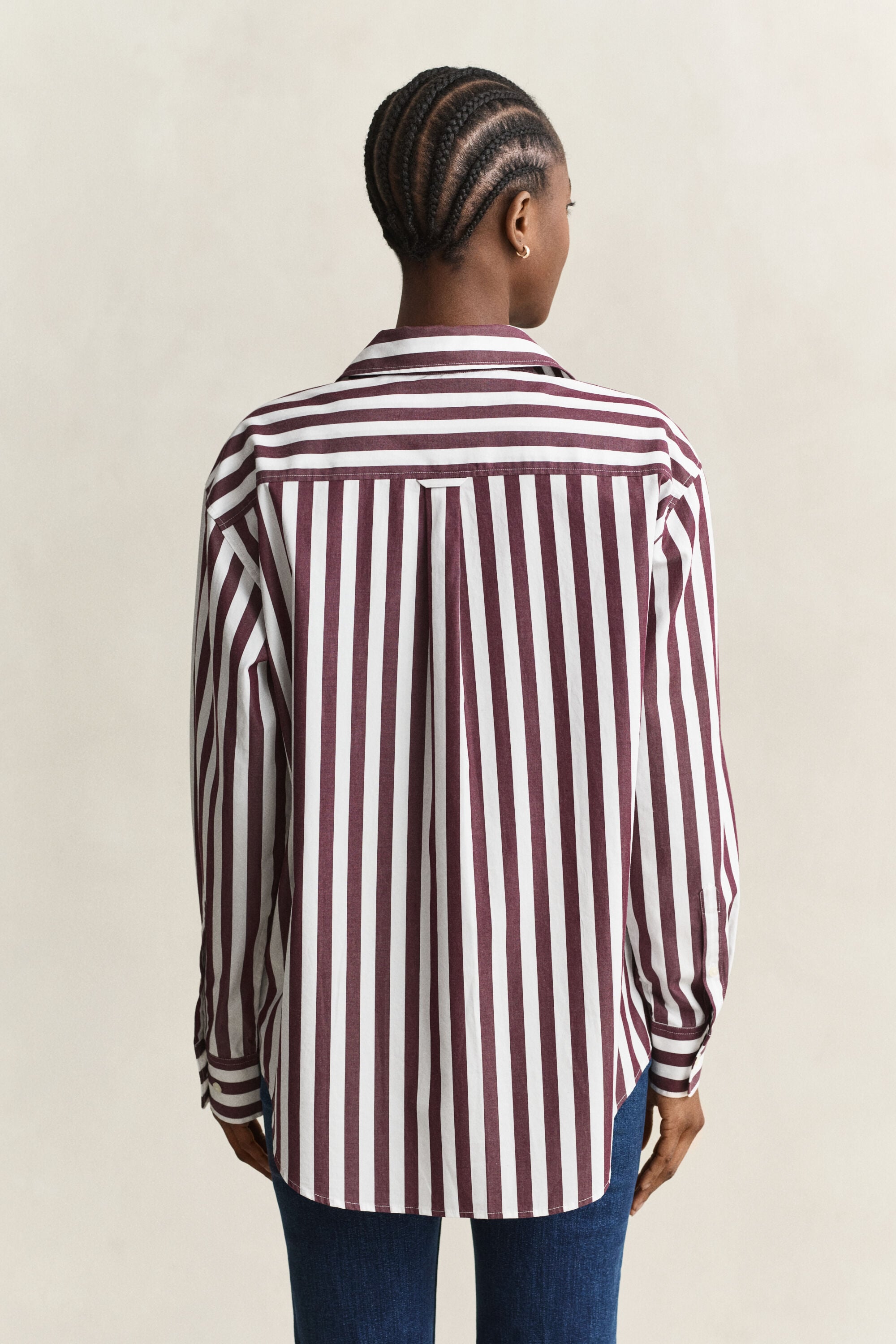 Relaxed Striped Poplin Shirt