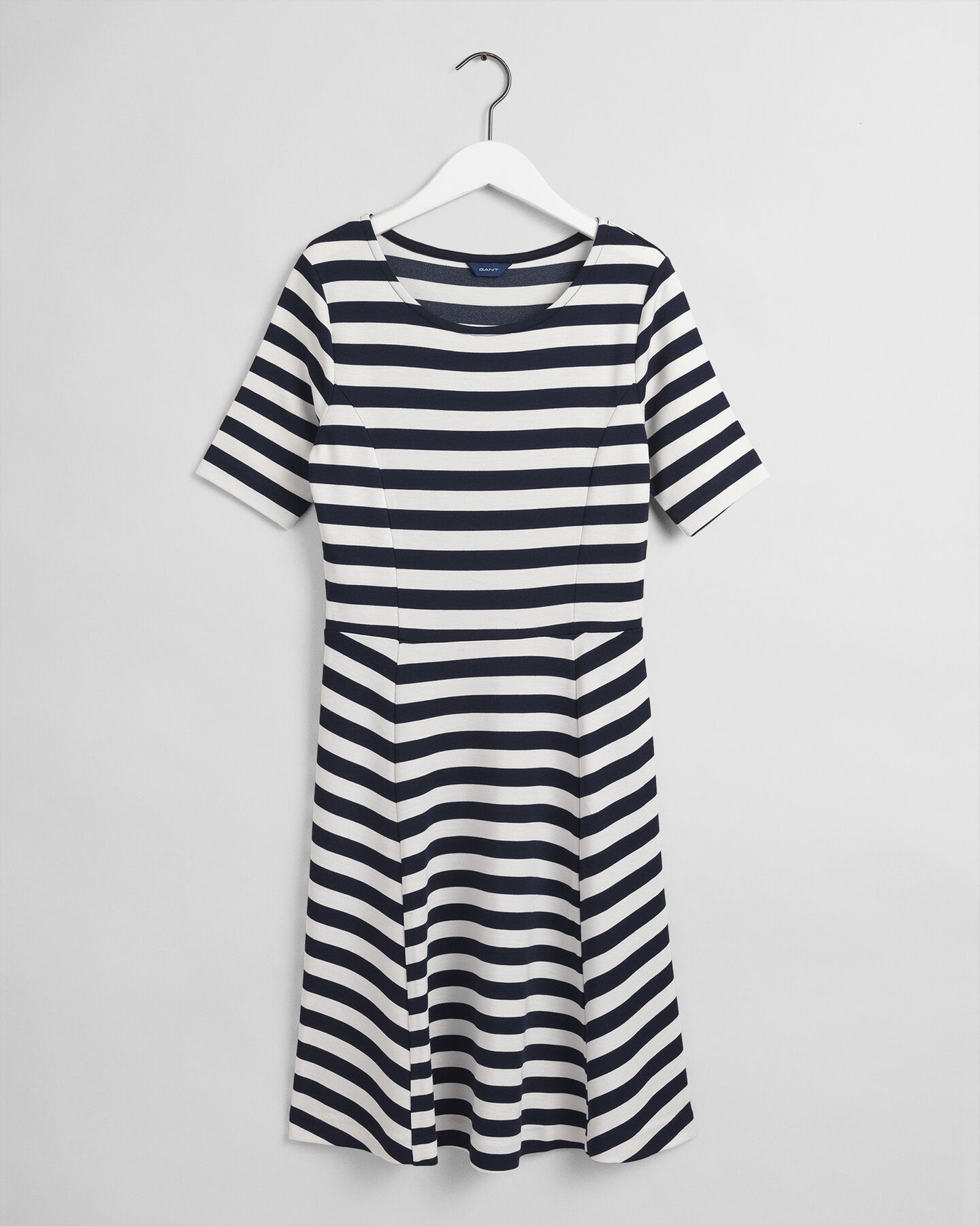 Striped Fit-and-Flare Dress