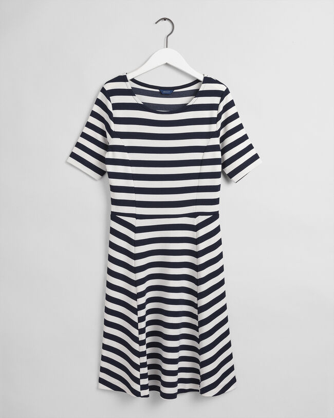 Striped Fit-and-Flare Dress