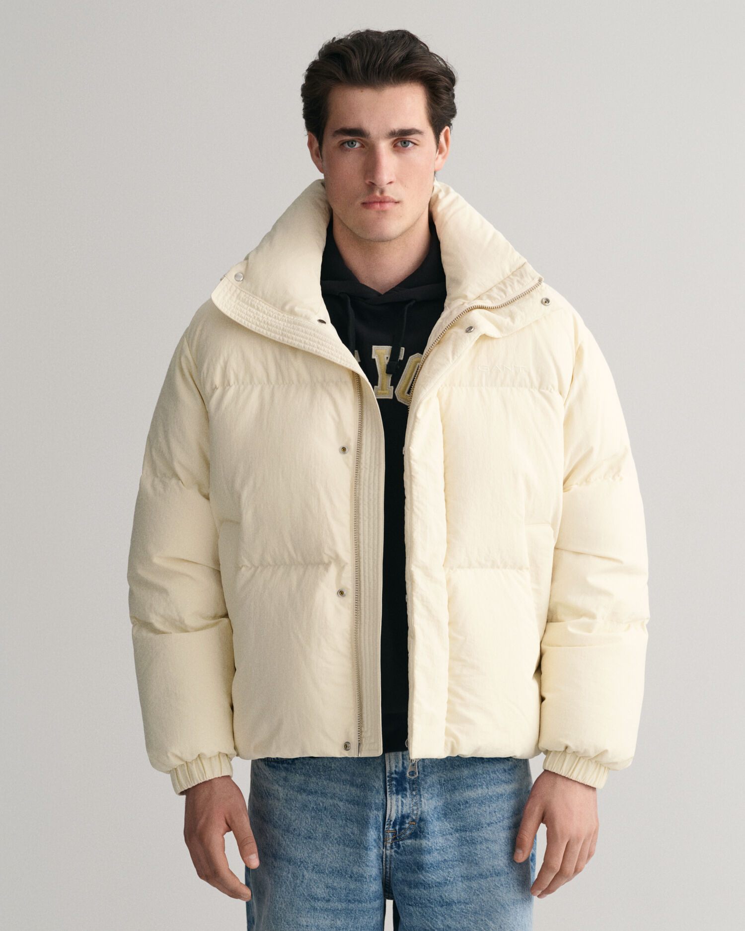 Beige puffer clearance jacket mens