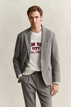 Flannel Blazer — MIST TAUPE 8