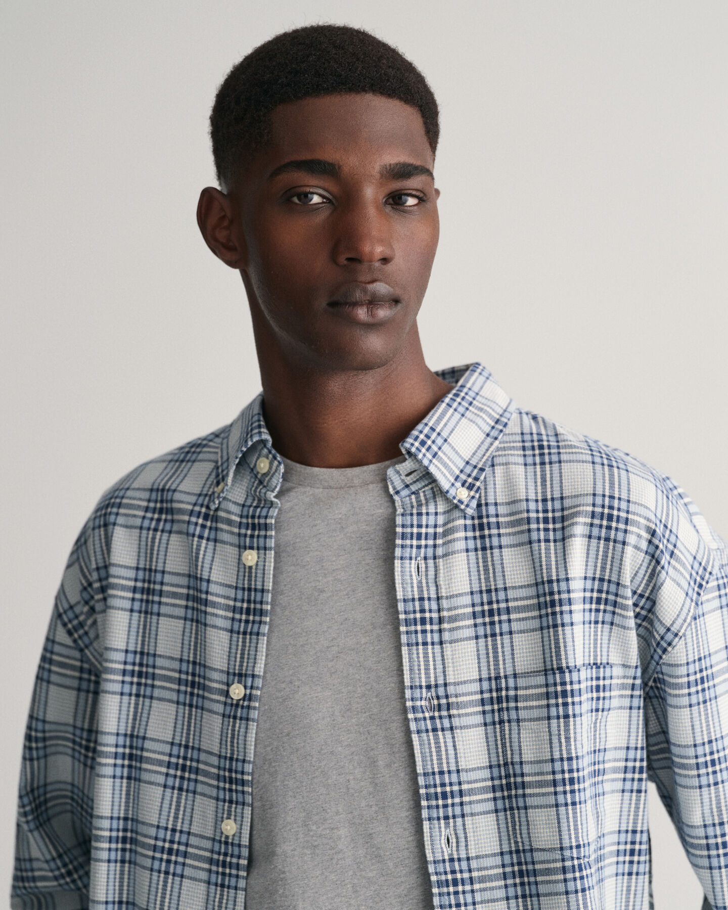 Relaxed Fit Textured Checked Shirt