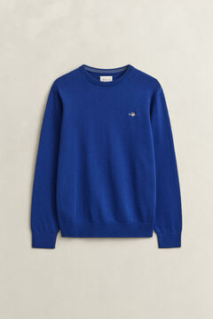 Cotton Crew Neck Sweater — CRISP BLUE 1